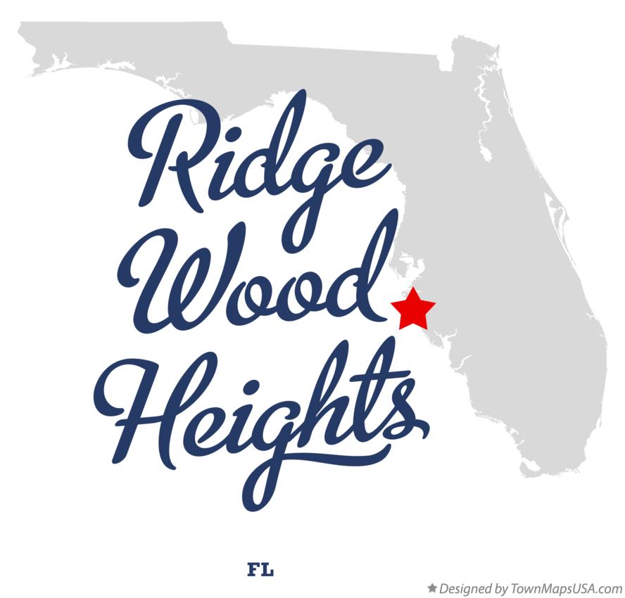 Map of Ridge Wood Heights Florida FL