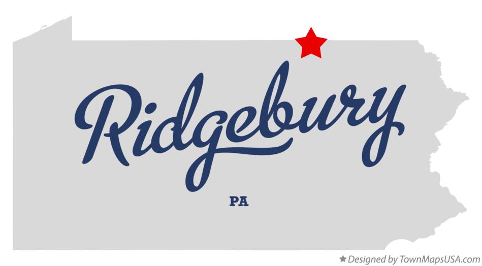 Map of Ridgebury Pennsylvania PA
