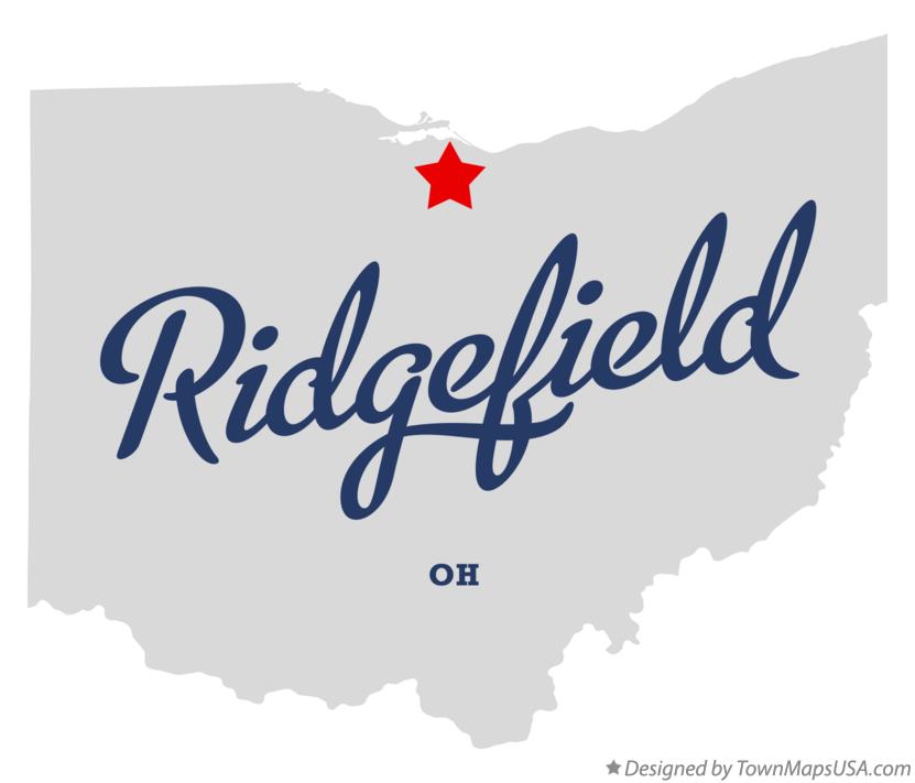 Map of Ridgefield Ohio OH