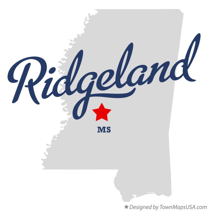 Map of Ridgeland Mississippi MS