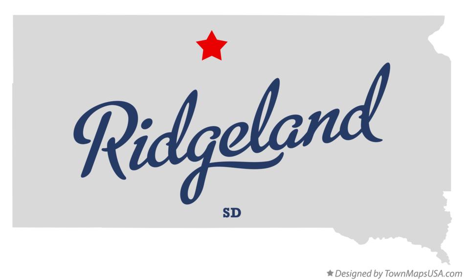 Map of Ridgeland South Dakota SD