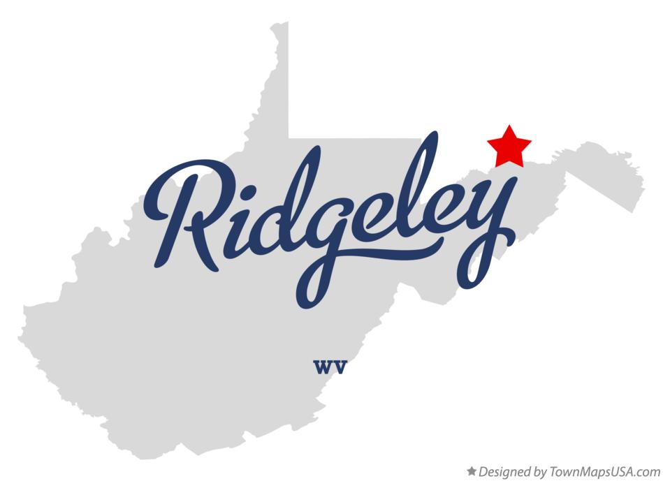 Map of Ridgeley West Virginia WV