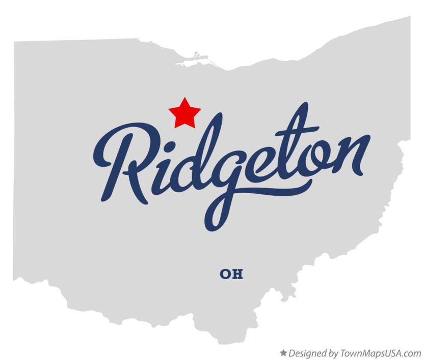 Map of Ridgeton Ohio OH