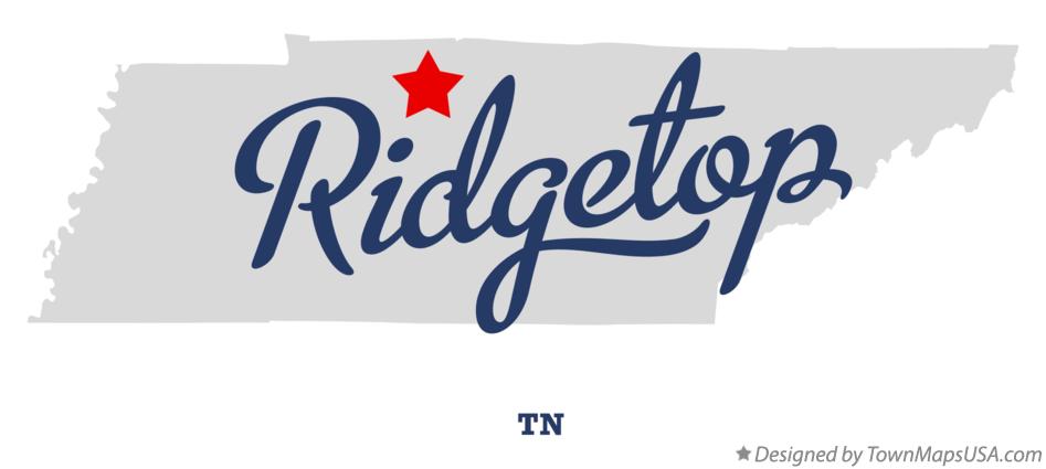 Map of Ridgetop Tennessee TN