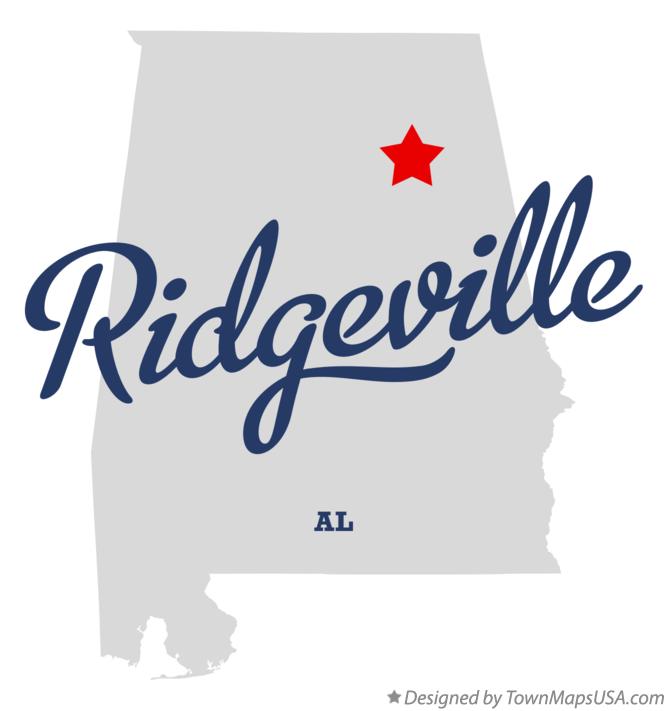 Map of Ridgeville Alabama AL