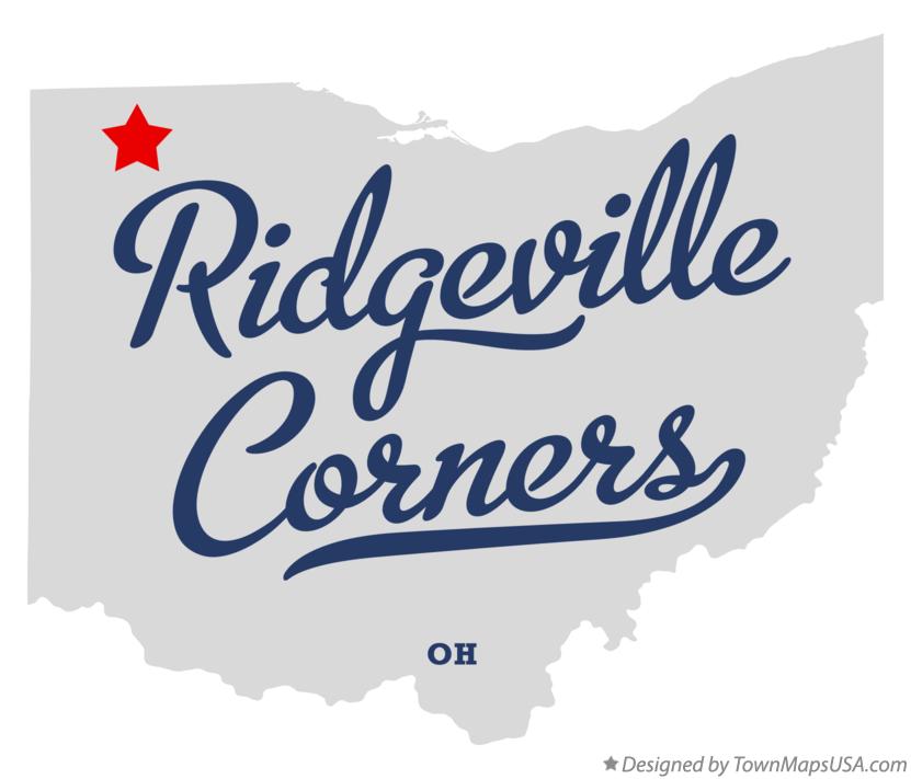 Map of Ridgeville Corners Ohio OH