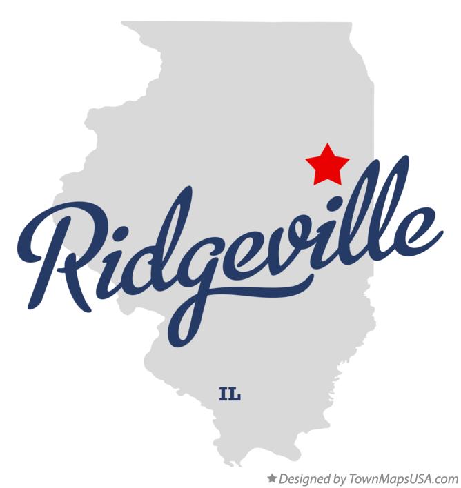 Map of Ridgeville Illinois IL