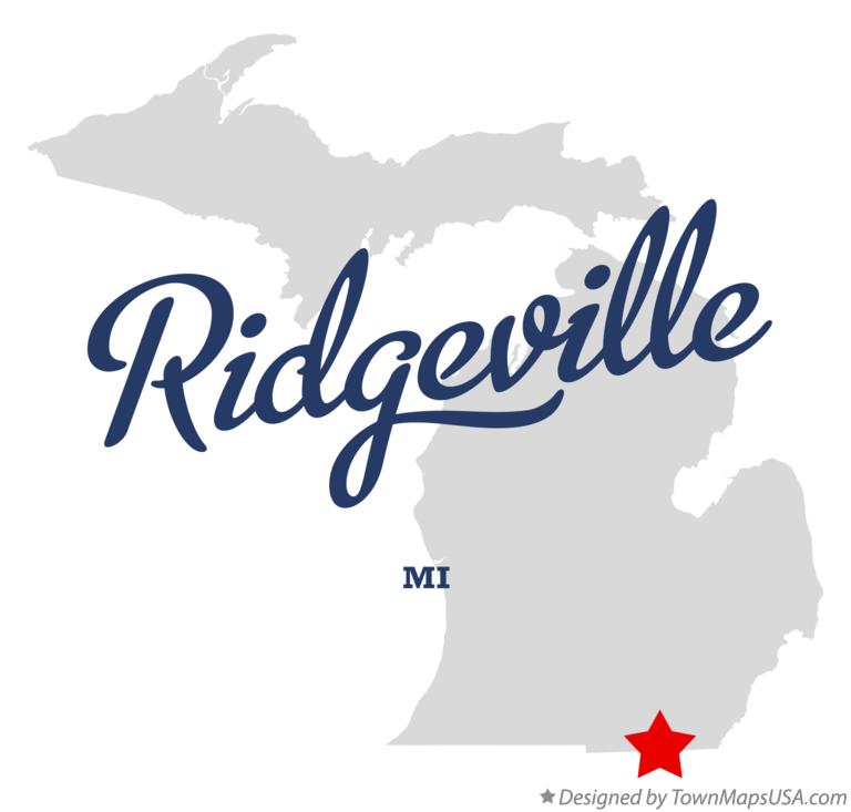 Map of Ridgeville Michigan MI