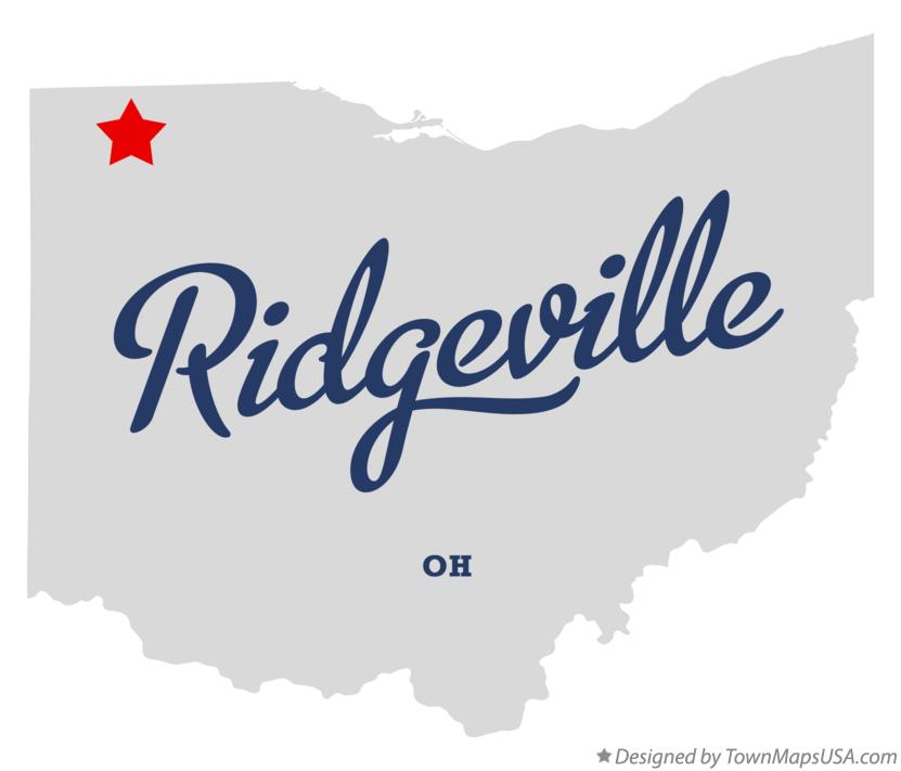 Map of Ridgeville Ohio OH