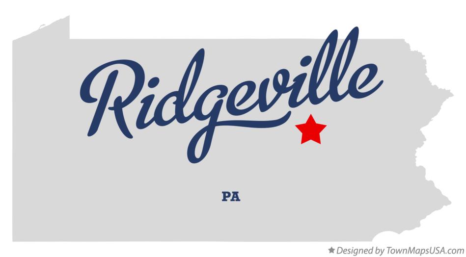 Map of Ridgeville Pennsylvania PA