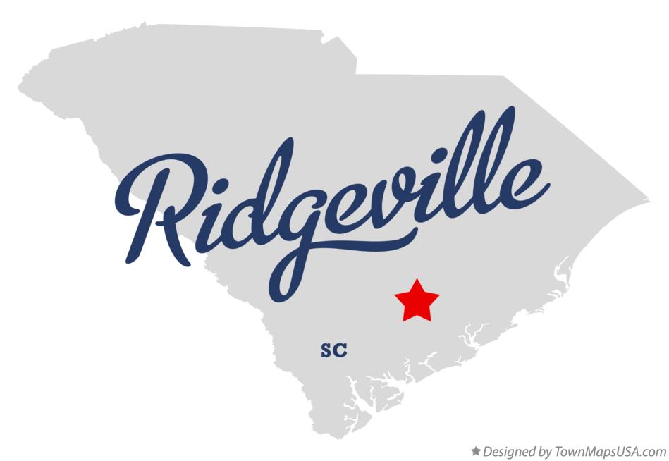 Map of Ridgeville, SC, South Carolina