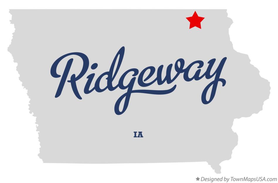 Map of Ridgeway Iowa IA