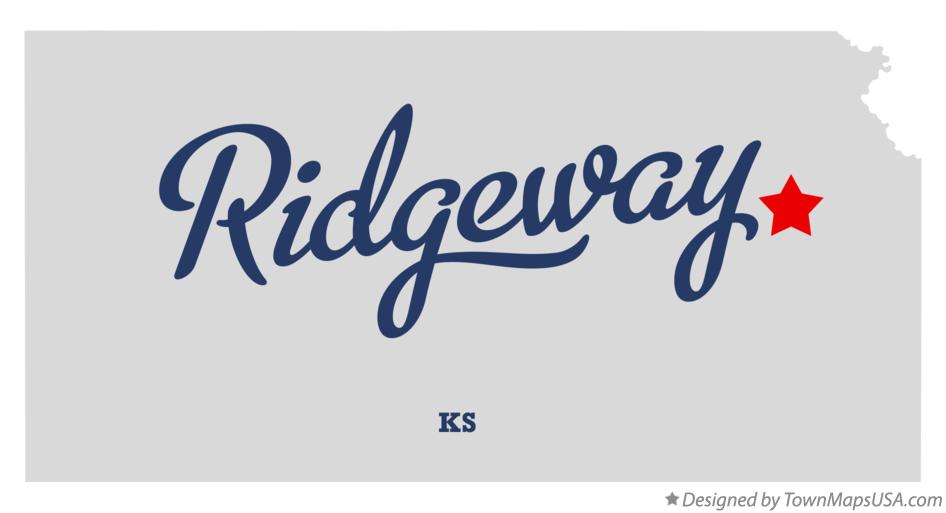 Map of Ridgeway Kansas KS
