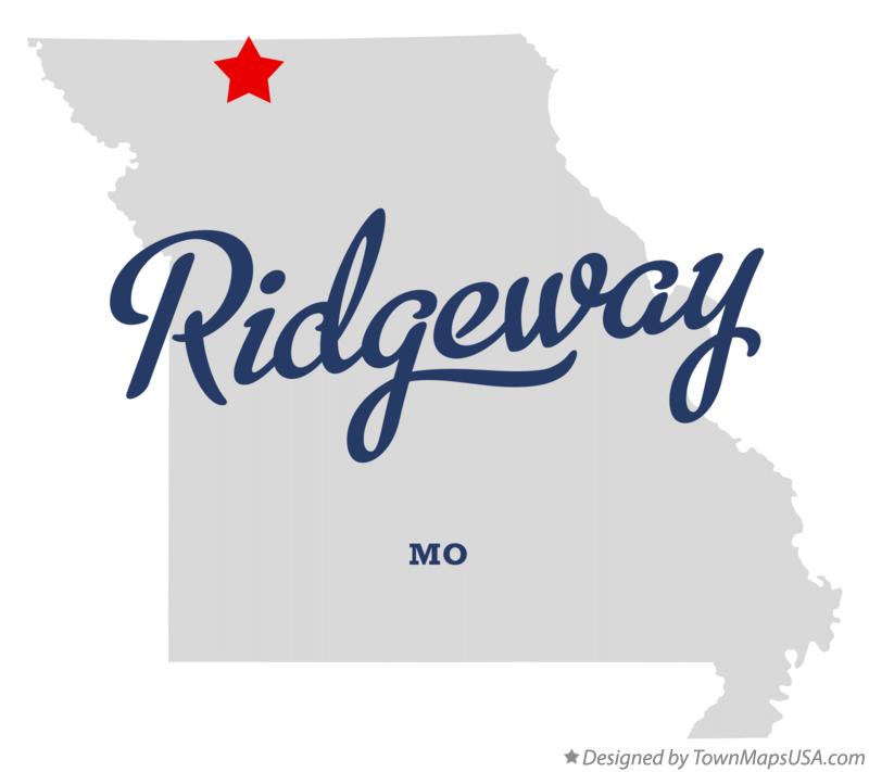 Map of Ridgeway Missouri MO