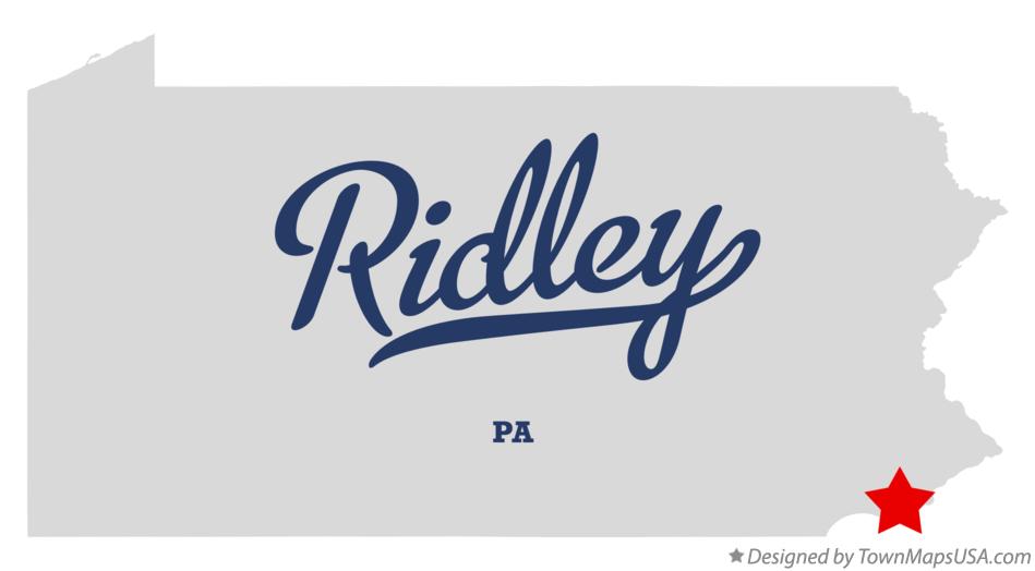 Map of Ridley Pennsylvania PA