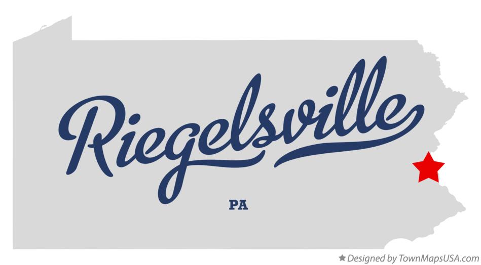 Map of Riegelsville Pennsylvania PA
