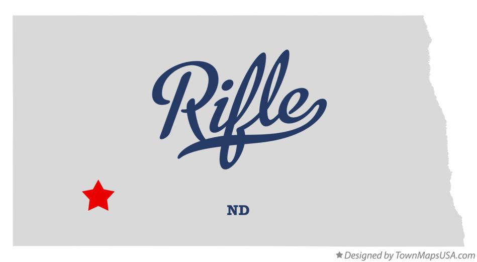 Map of Rifle, ND, North Dakota