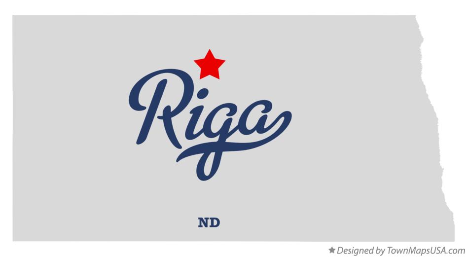Map of Riga North Dakota ND