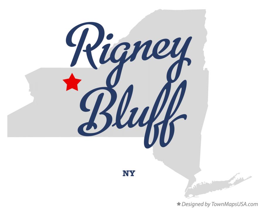 Map of Rigney Bluff New York NY