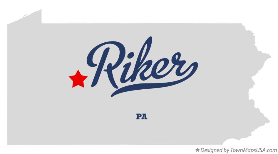 Map of Riker Pennsylvania PA