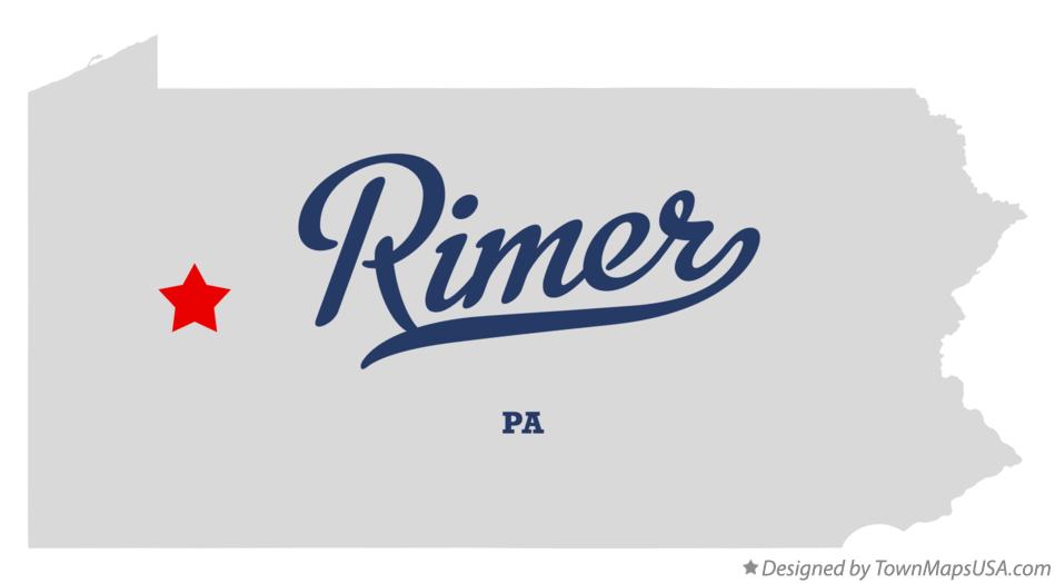 Map of Rimer Pennsylvania PA