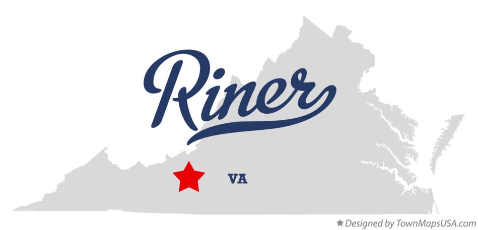 Map of Riner Virginia VA