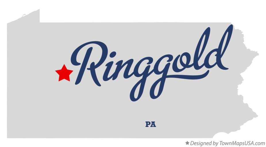 Map of Ringgold Pennsylvania PA