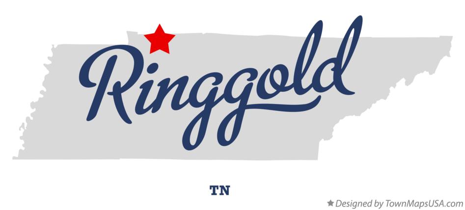 Map of Ringgold Tennessee TN