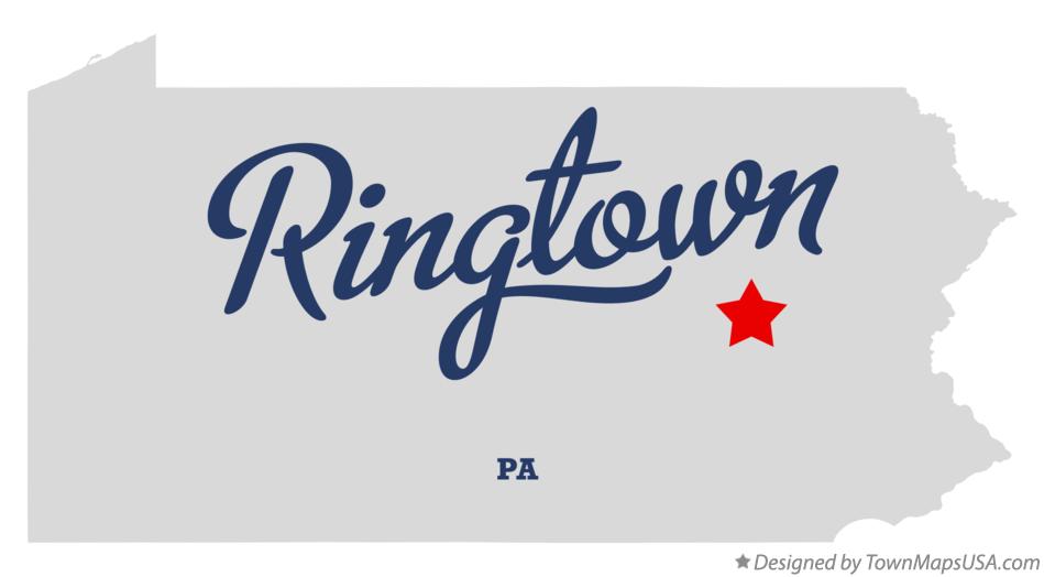 Map of Ringtown Pennsylvania PA