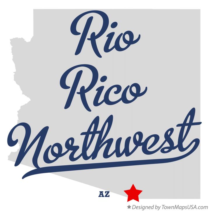 Map of Rio Rico Northwest Arizona AZ