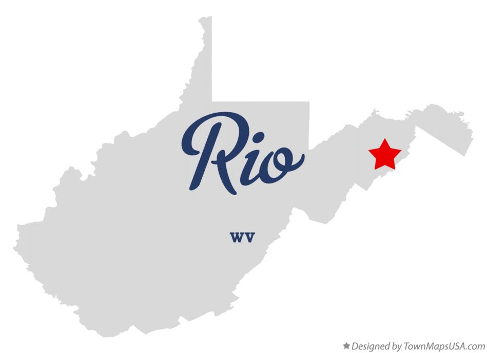 Map of Rio West Virginia WV