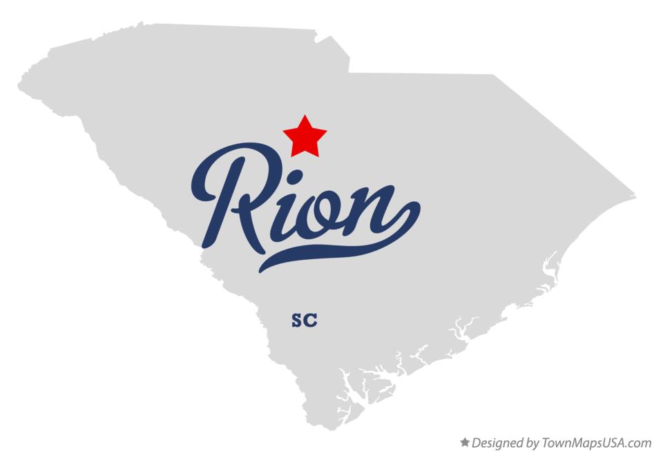 Map of Rion South Carolina SC