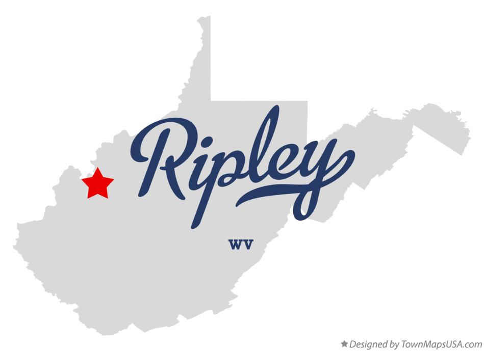 Map of Ripley West Virginia WV