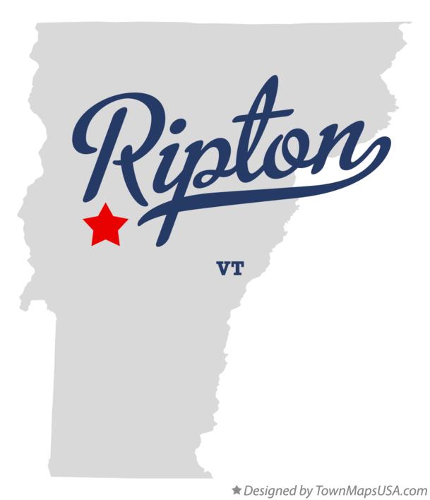 Map of Ripton Vermont VT