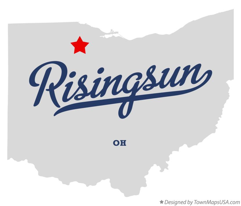 Map of Risingsun Ohio OH