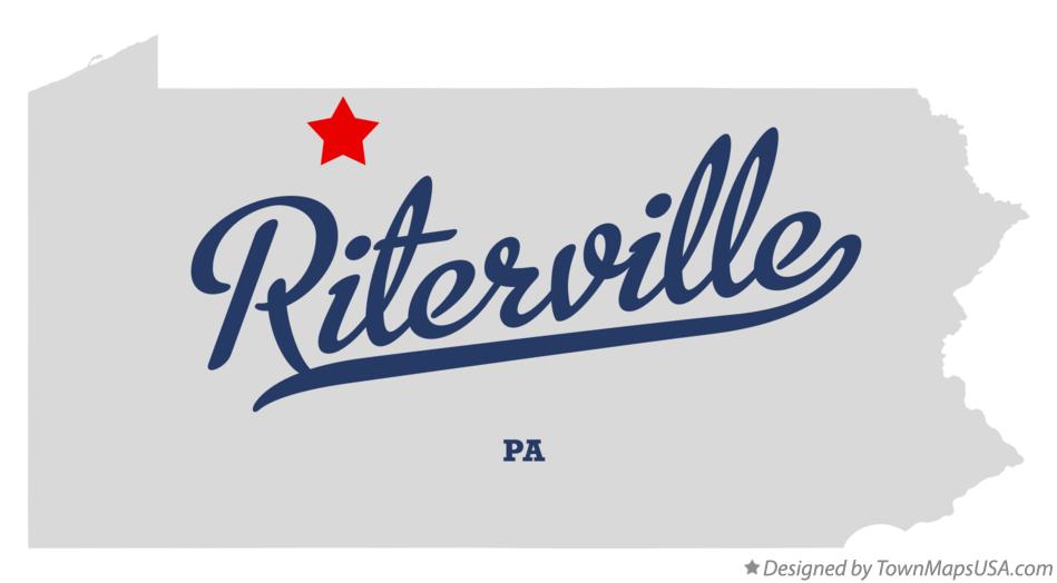 Map of Riterville Pennsylvania PA