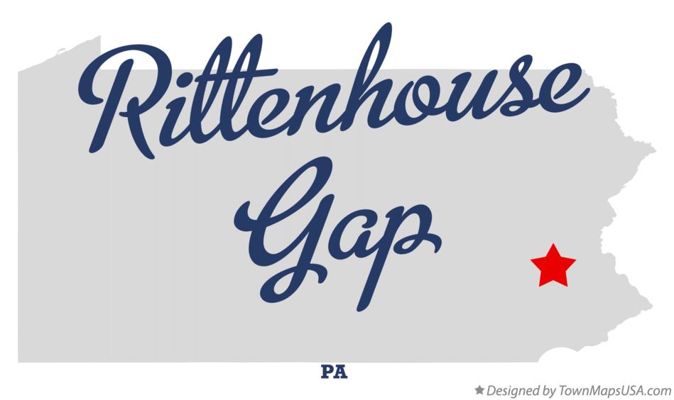 Map of Rittenhouse Gap Pennsylvania PA