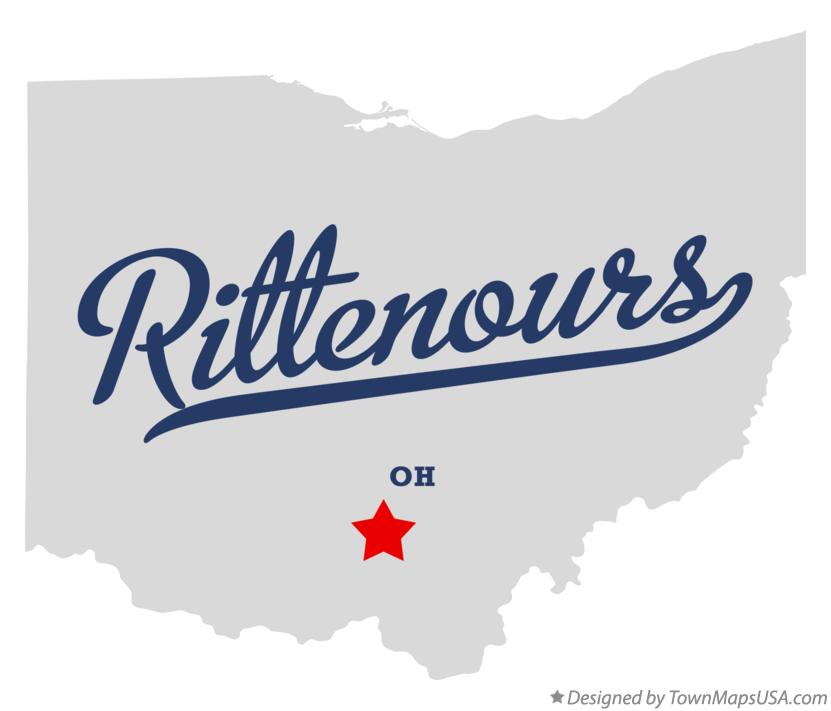 Map of Rittenours Ohio OH