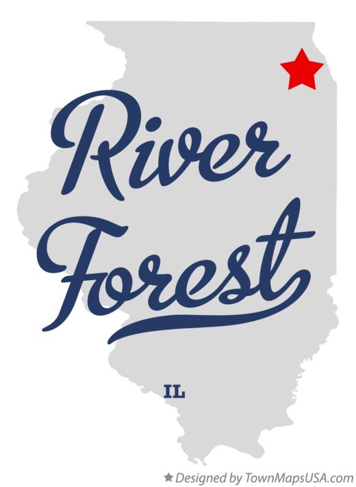 Map of River Forest Illinois IL
