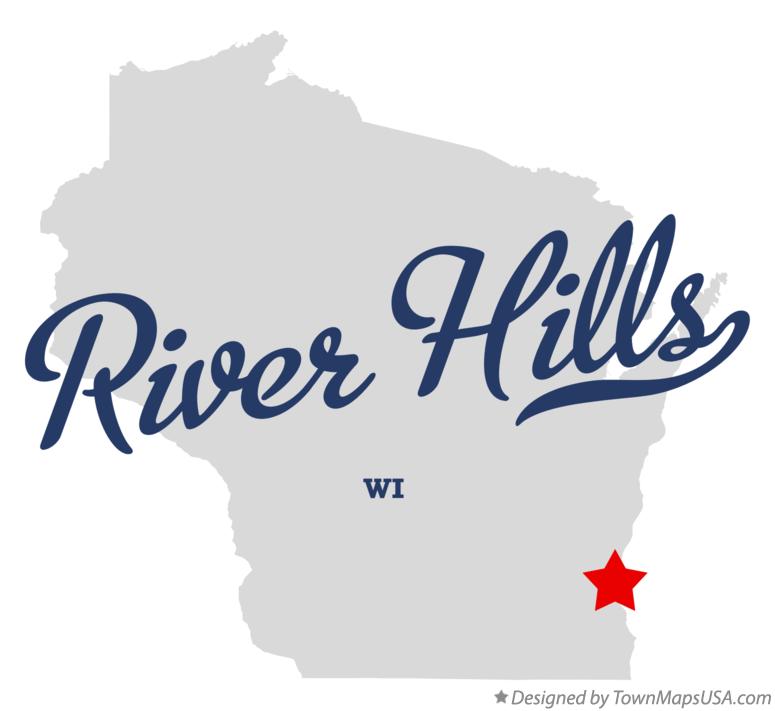 Map of River Hills Wisconsin WI