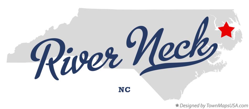 Map of River Neck North Carolina NC