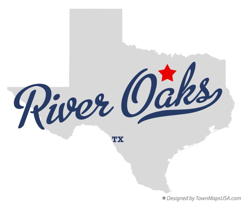 Map of River Oaks Texas TX