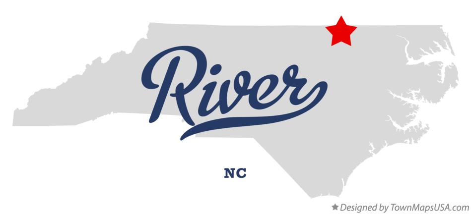 Map of River North Carolina NC