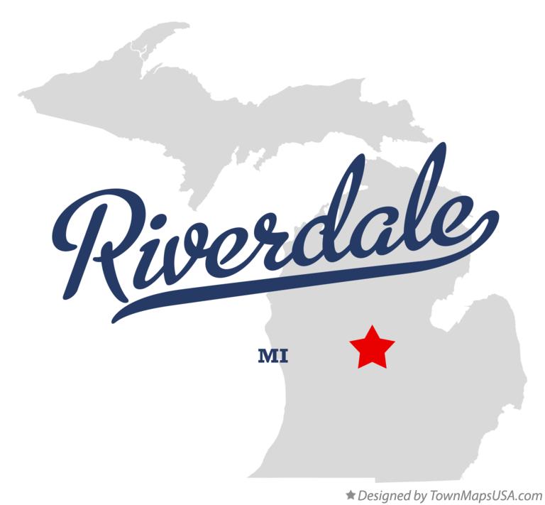 Map of Riverdale Michigan MI