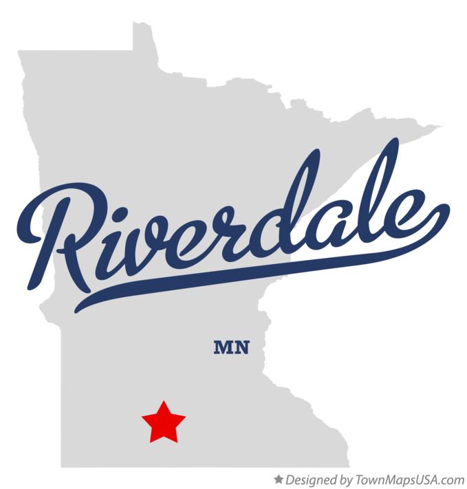 Map of Riverdale Minnesota MN