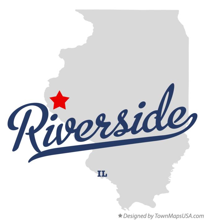 Map of Riverside Illinois IL