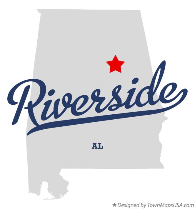 Map of Riverside Alabama AL