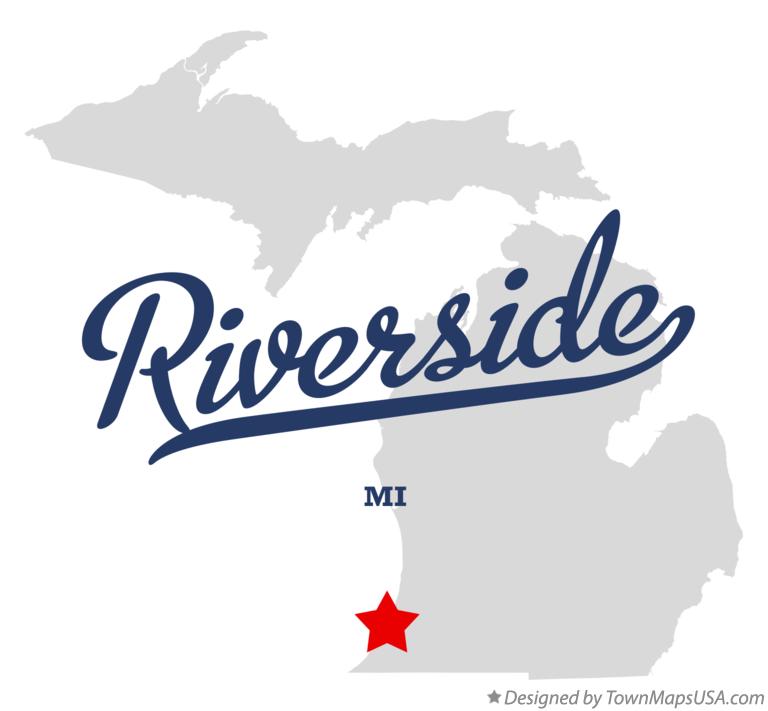 Map of Riverside Michigan MI