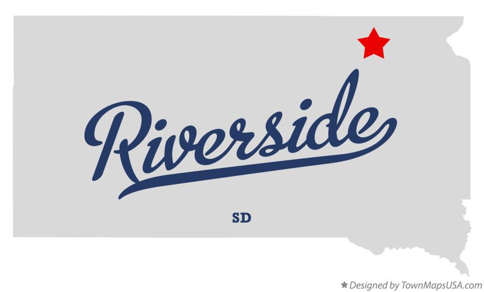 Map of Riverside South Dakota SD