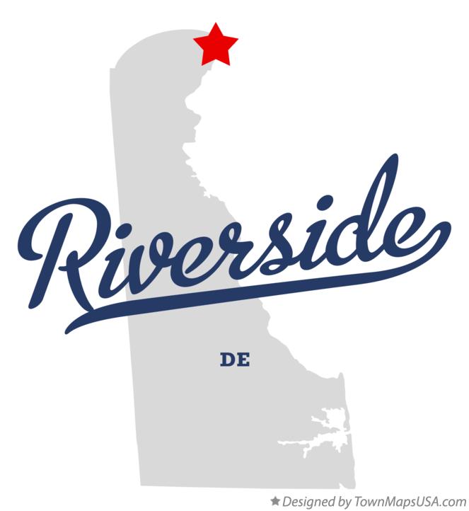 Map of Riverside Delaware DE